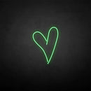 'Flat heart' neon sign - VINTAGE SIGN