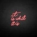 'It is what it is' neon sign - VINTAGE SIGN