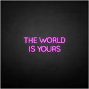 'THE WORLD IS YOURS' neon sign - VINTAGE SIGN