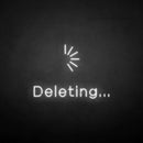 'Deleting' neon sign - VINTAGE SIGN