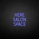 'HERE SALON SPACE' neon sign - VINTAGE SIGN