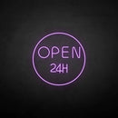 'OPEN 24H' neon sign - VINTAGE SIGN