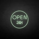 'OPEN 24H' neon sign - VINTAGE SIGN