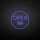 'OPEN 24H' neon sign - VINTAGE SIGN