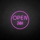 'OPEN 24H' neon sign - VINTAGE SIGN