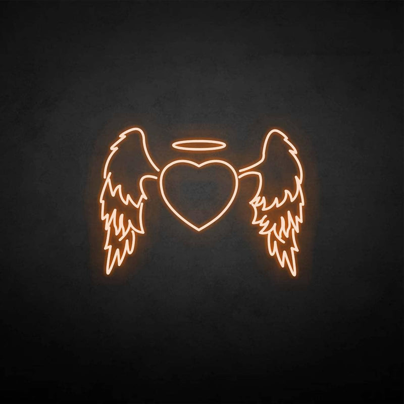 'Wings with heart' neon sign - VINTAGE SIGN