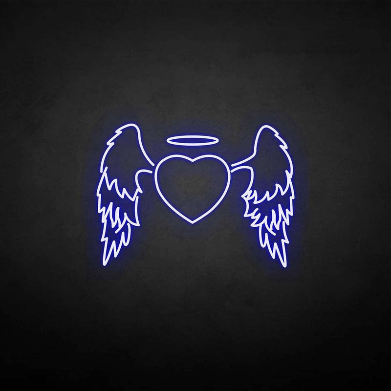 'Wings with heart' neon sign - VINTAGE SIGN