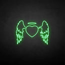 'Wings with heart' neon sign - VINTAGE SIGN