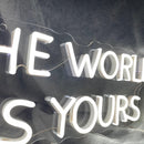 'THE WORLD IS YOURS' neon sign - VINTAGE SIGN