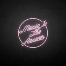'Music is the answer' neon sign - VINTAGE SIGN