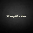 'It was just a dream' neon sign - VINTAGE SIGN