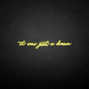'It was just a dream' neon sign - VINTAGE SIGN