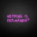 'NOTHING IS PERMANET' neon sign - VINTAGE SIGN