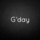 'G'day' neon sign - VINTAGE SIGN