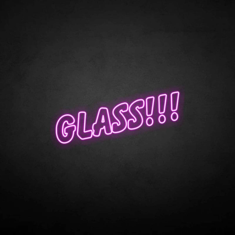 'Glass!!!' neon sign - VINTAGE SIGN