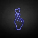 'Finger heart2' neon sign - VINTAGE SIGN