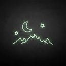 'Moon & mountain' neon sign - VINTAGE SIGN