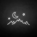 'Moon & mountain' neon sign - VINTAGE SIGN