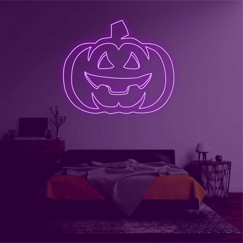 'Pumpkin head2' neon sign - VINTAGE SIGN