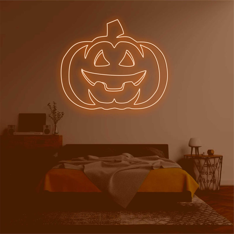 'Pumpkin head2' neon sign - VINTAGE SIGN