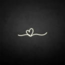 'Heart line' neon sign - VINTAGE SIGN