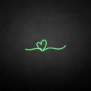 'Heart line' neon sign - VINTAGE SIGN