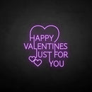 'Happy valentines for you' neon sign - VINTAGE SIGN