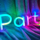 "Let's party" Full Colour Music Neon Sign - VINTAGE SIGN