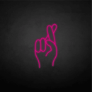 Fingers crossed neon sign - VINTAGE SIGN