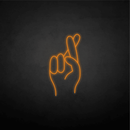 Fingers crossed neon sign - VINTAGE SIGN