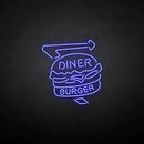'Diner burger' neon sign - VINTAGE SIGN