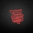 'Diner burger' neon sign - VINTAGE SIGN