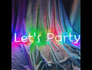 "Let's party" Full Colour Music Neon Sign