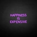 'HAPPINESS IS EXPENSIVE' neon sign - VINTAGE SIGN
