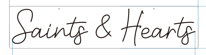 SAINTS & HEARTS Custom neon sign - VINTAGE SIGN